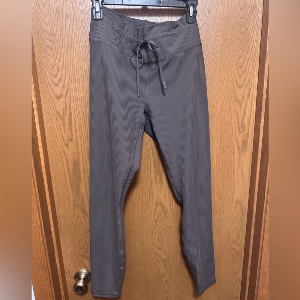 Fabletics Ribbed Drawstring Leggings in Brown - image 1